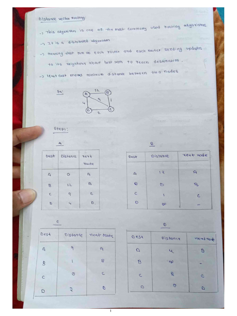 Distance Vector Routing | PDF