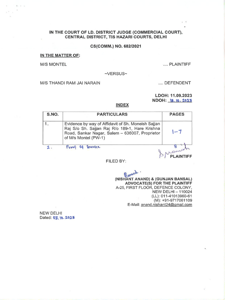 Evidence Affidavit 682 of 2021 | PDF