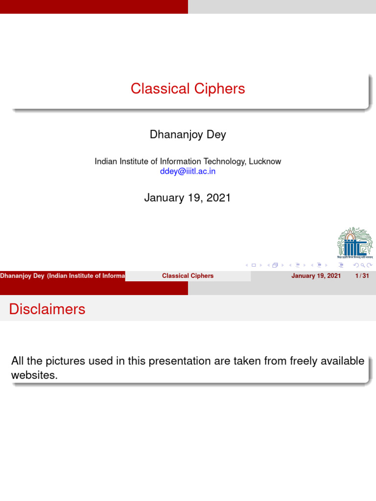 2 Classical Cryptography | PDF | Cipher | Cyberwarfare