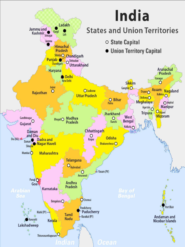 India Administrative Map | PDF