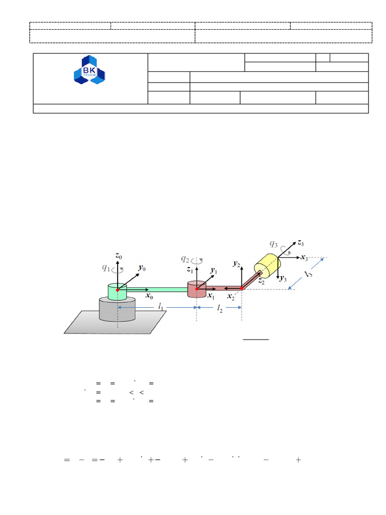 Robotics Final Exam Questions 2020 | PDF | Rotation | Cartesian ...