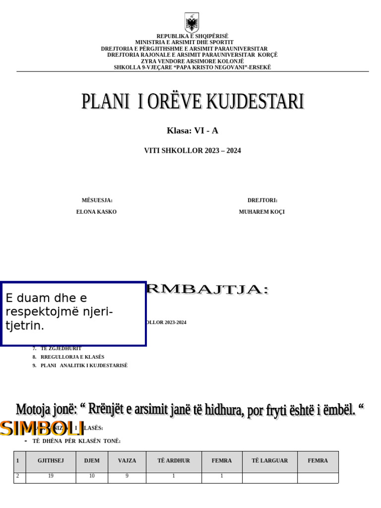 Oret Kujdestari Pdf
