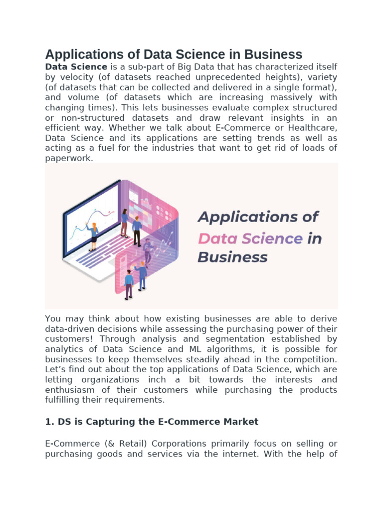 Data Science Applications in Business | PDF | Data Science | Risk