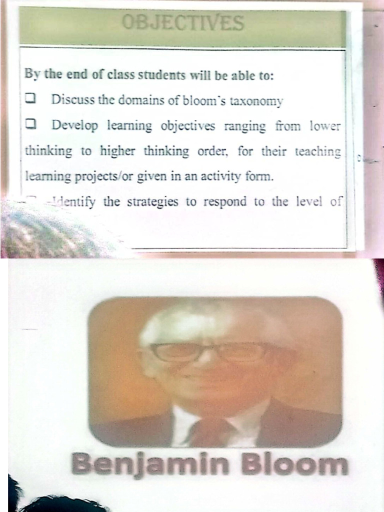 Unit 7 (B); Blooms Taxonomy and Learning Objectives, Educational ...