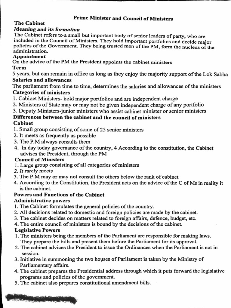 Prime Minister and The Cabinet | PDF | Government | Governance