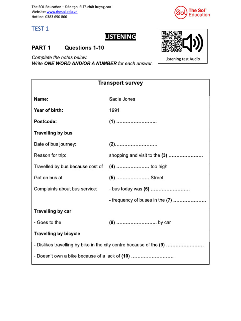 Test Ielts Listening Oct 4 | PDF