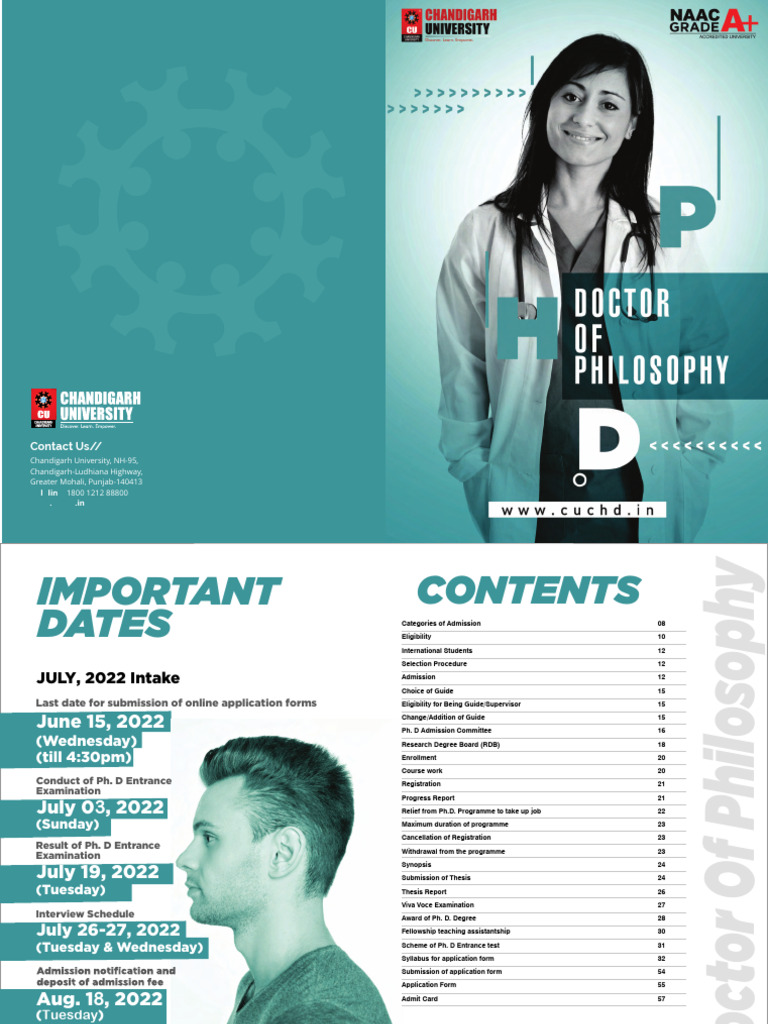 Phd Brochure 2022 23 Pdf Doctor Of Philosophy Thesis