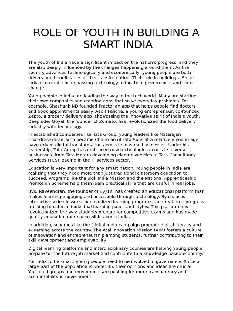 Role of Youth | PDF