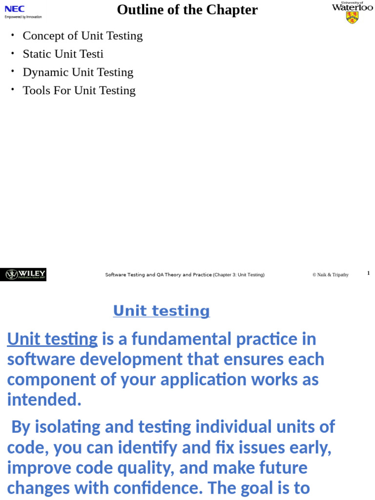 14743_253_125_21_8_UnitTesting | PDF | Unit Testing | Software Testing