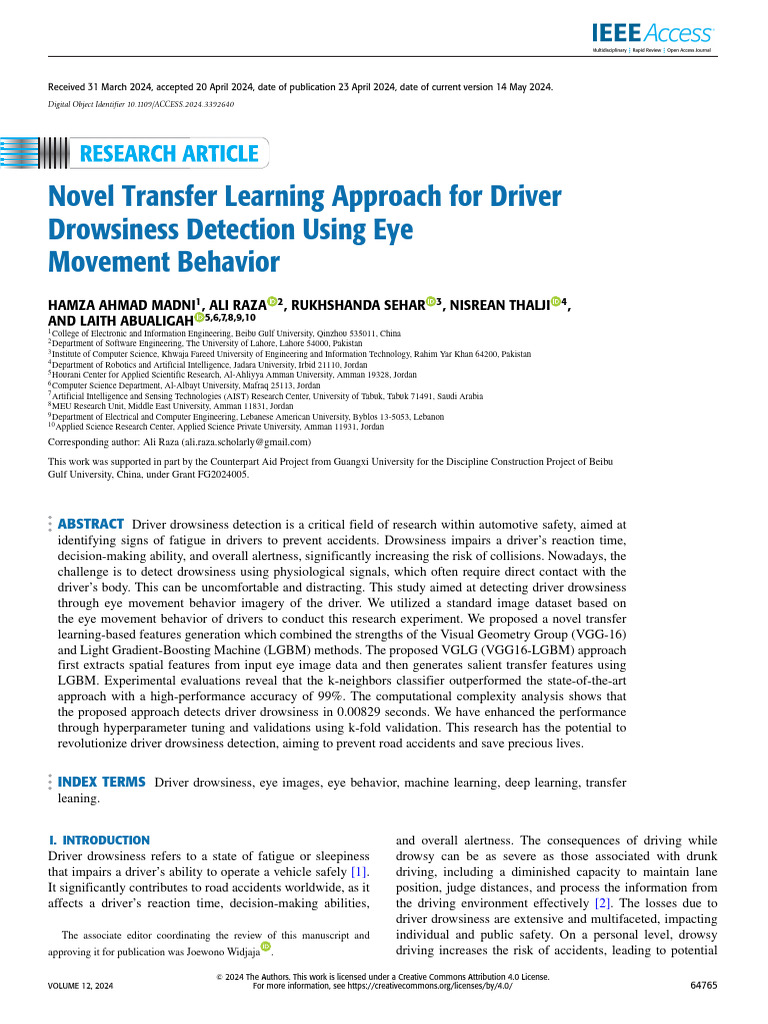 Transfer Learning for Drowsiness Detection | PDF | Machine Learning ...