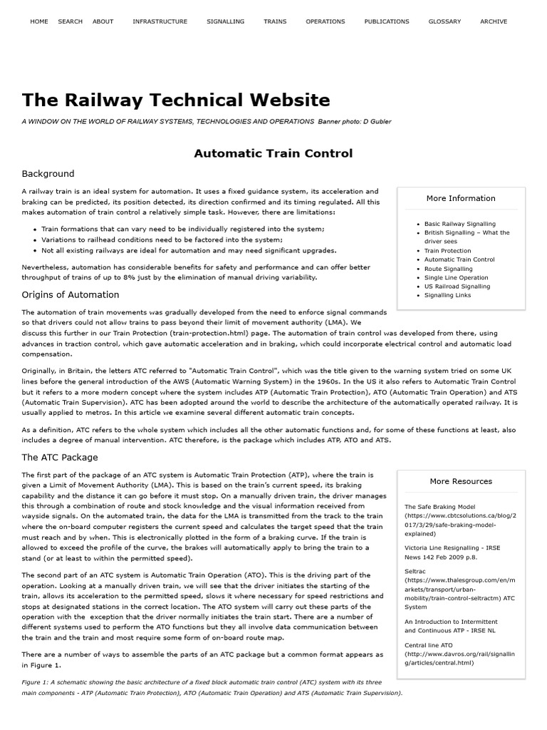 Automatic Train Control - The Railway Technical Website - PRC Rail ...