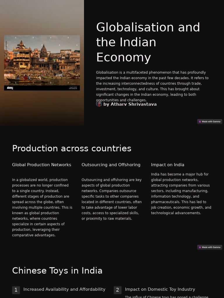 Globalisation and The Indian Economy | PDF | Globalization | World ...