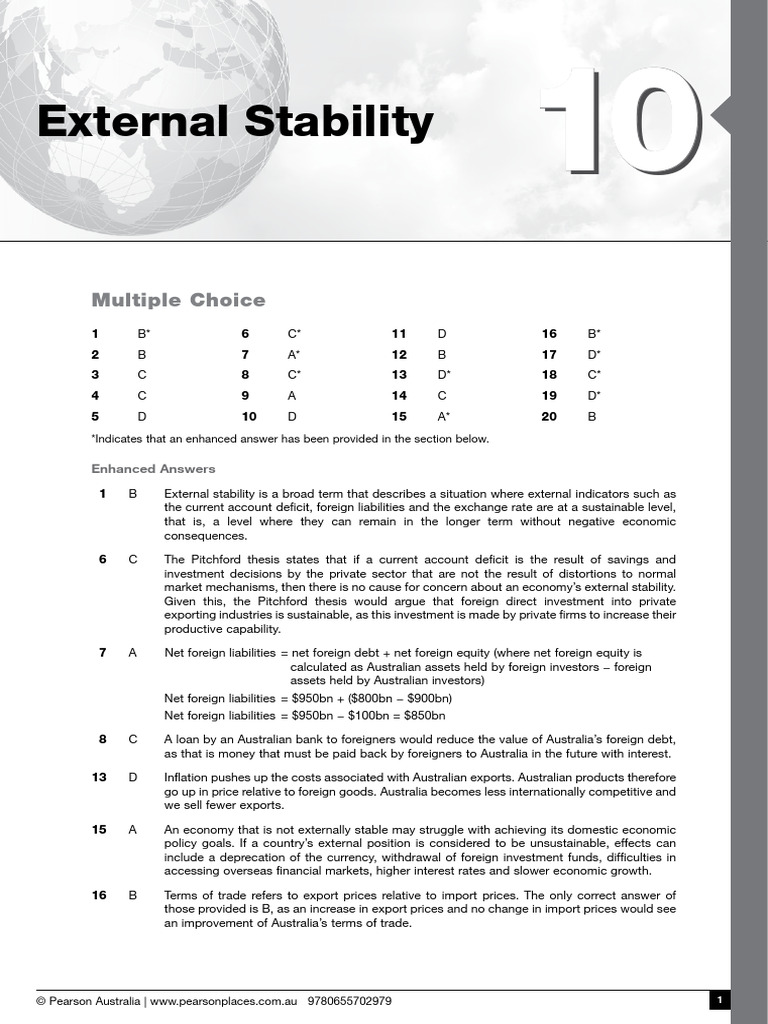 External Stability in Australia's Economy | PDF | Government Budget ...