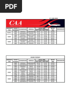 CAA Flight Schedule 2025 | PDF | Transport | Aerospace Engineering