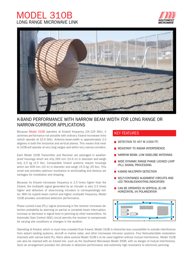 Model 310B Data Sheet EN | PDF | Antenna (Radio) | Microwave