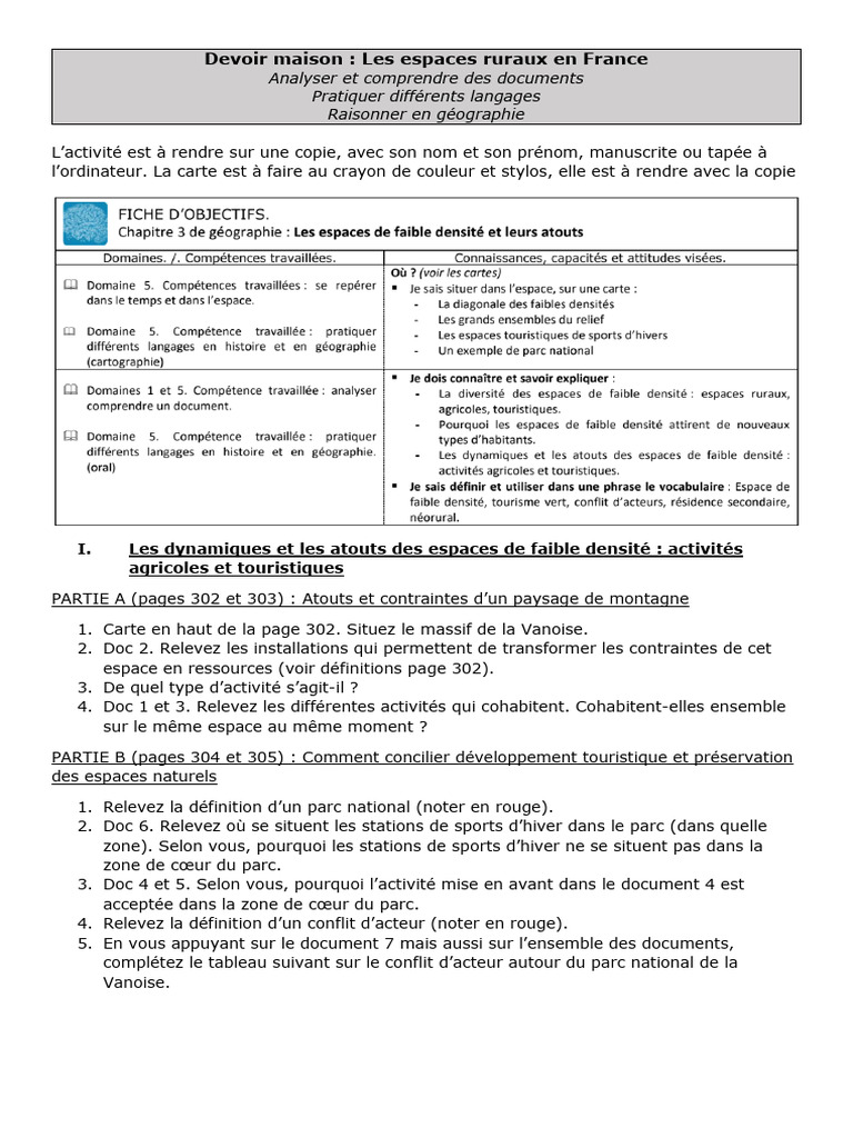 Dynamiques des espaces ruraux en France | PDF