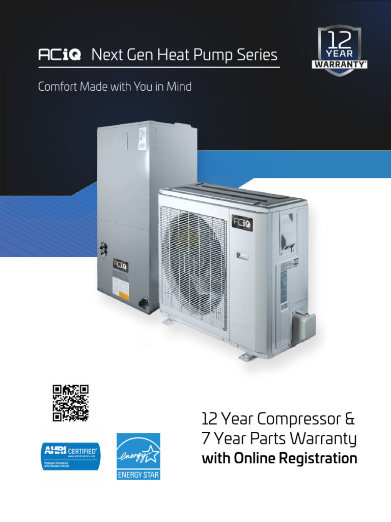 Next Gen ACiQ Heat Pump Specifications | PDF
