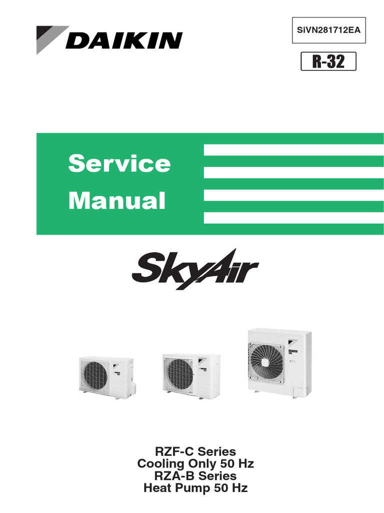 RZF-C & RZA-B Series Service Manual | PDF | Thermostat | Leak