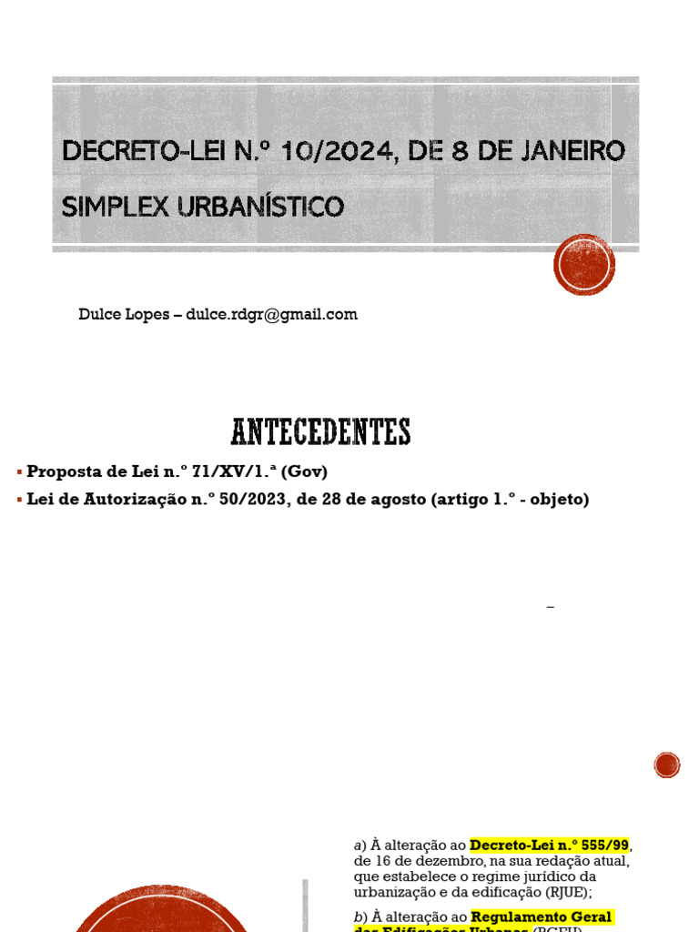 Simplex urbanístico - DL | PDF | Comunicação | Herança cultural