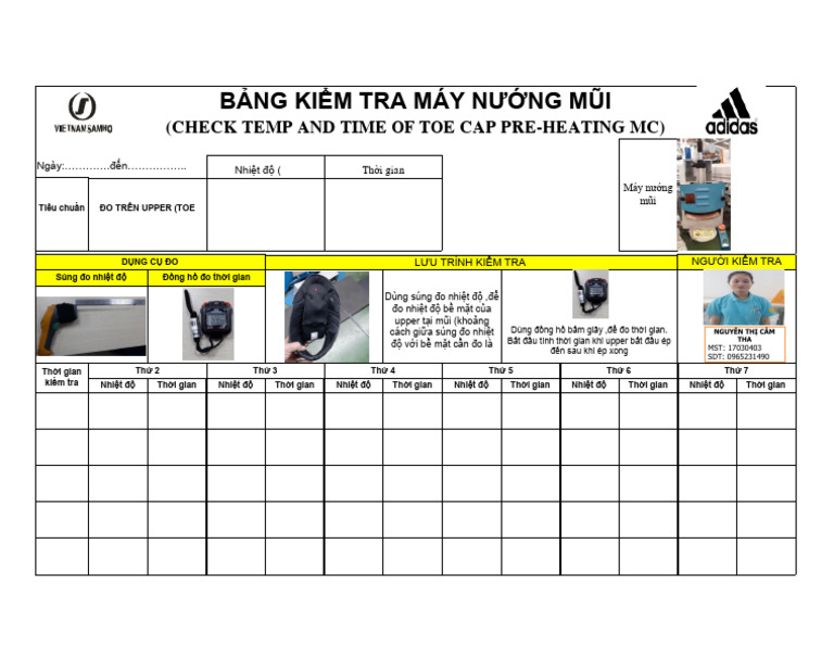 Toe Cap Pre-Heating - Checklist | PDF