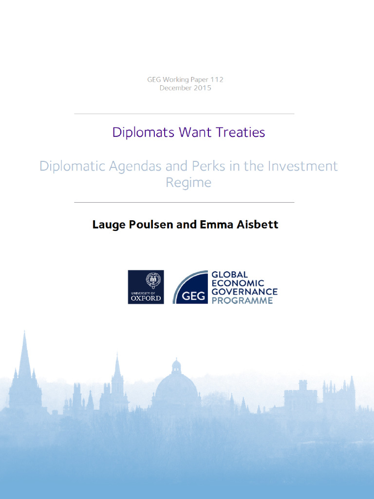 Diplomats Want Treaties Pdf Diplomacy Regression Analysis