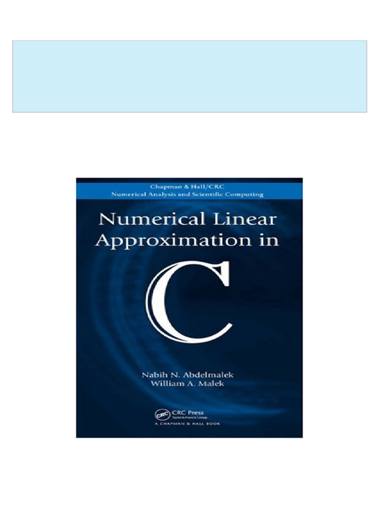 Buy ebook numerical linear approximation in c nabih abdelmalek cheap