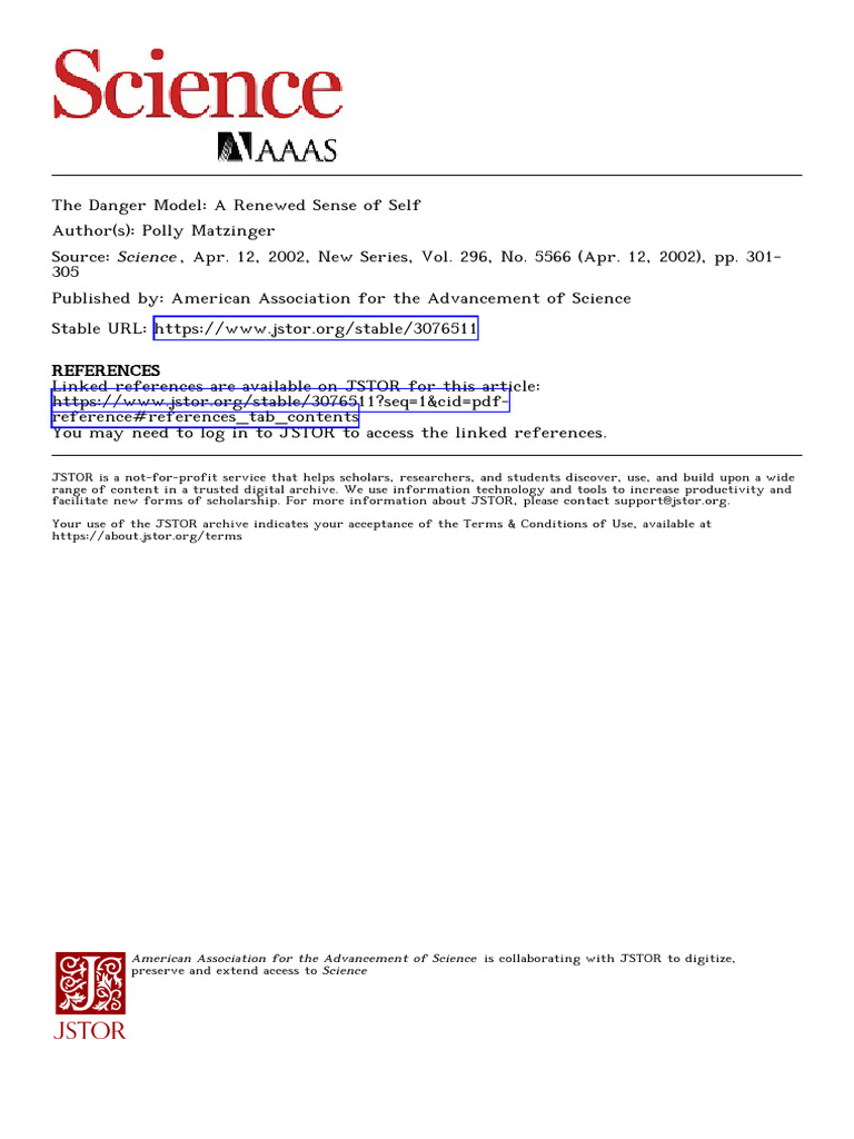 Matzinger DangerModelRenewed 2002 | PDF | Immune System | Toll Like ...
