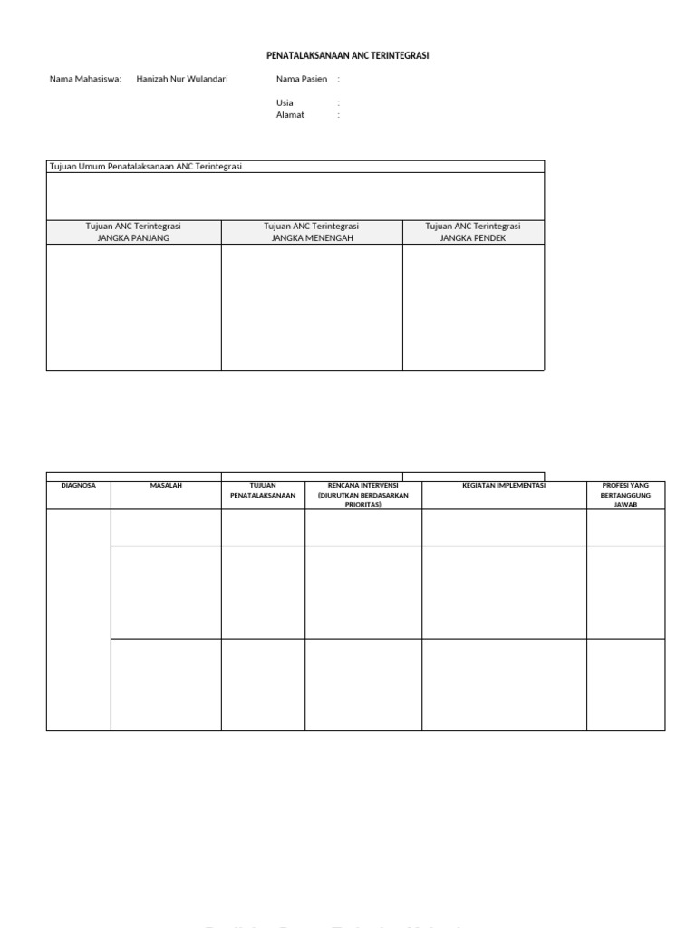 Penatalaksanaan ANC Terintegrasi | PDF