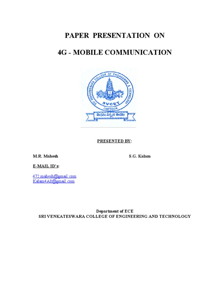 4g - Mobile Communication | PDF | 4 G | 3 G