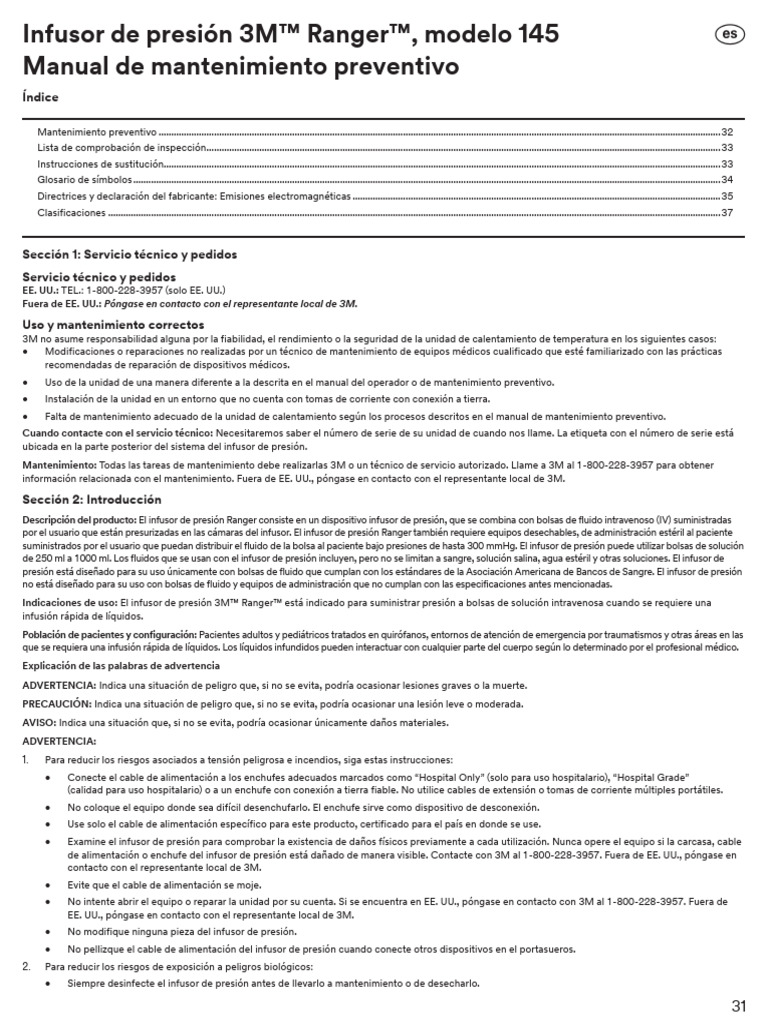 3m Modelo145 | PDF | Dispositivo médico | Ingenieria Eléctrica