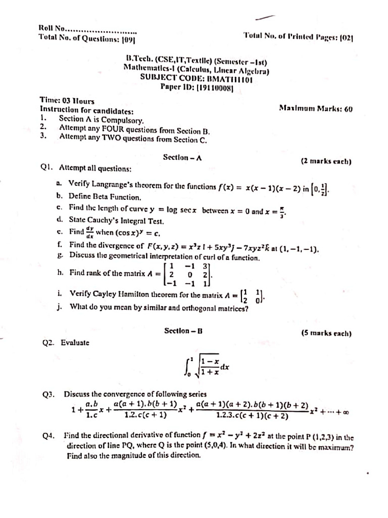 Pyq Math | PDF