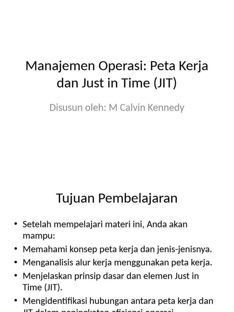 JIT dan Just in time | PDF