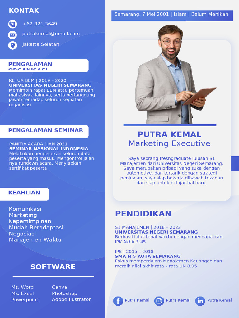 Template CV Dan Surat Lamaran Kode 060 File CV Euk401 1 | PDF