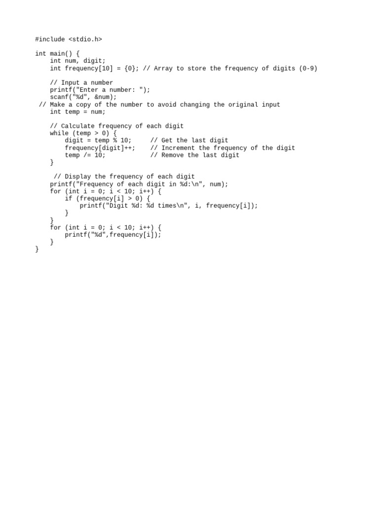 Find FrequencyOfADigit | PDF