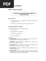 Validating Qualitative Research Handout
