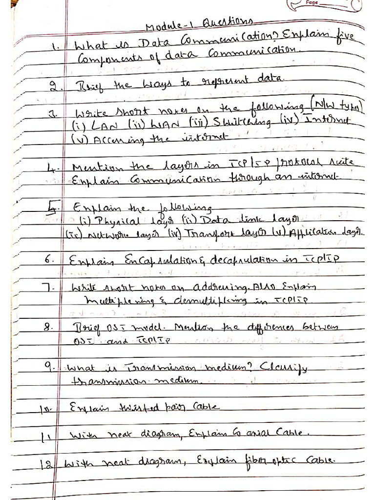 Module 1 and 2 CN Imp Questions | PDF