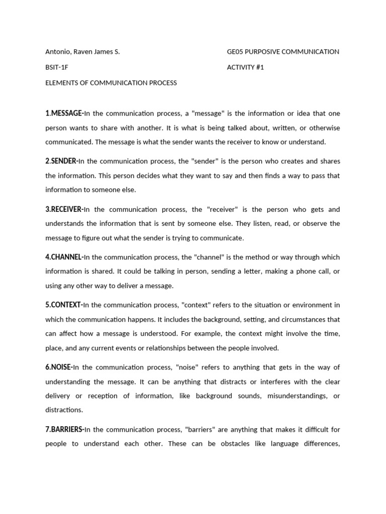 Ge05 Activity Pdf Communication Information