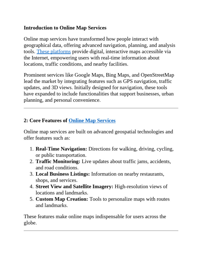 To Online Map Services PDF Map Computing 1