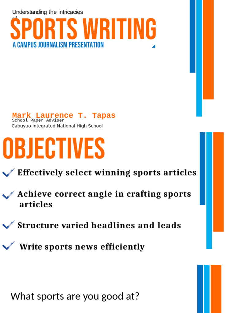 Sports Writing Essentials by Beverly Mariquit | PDF | Volleyball | Sports