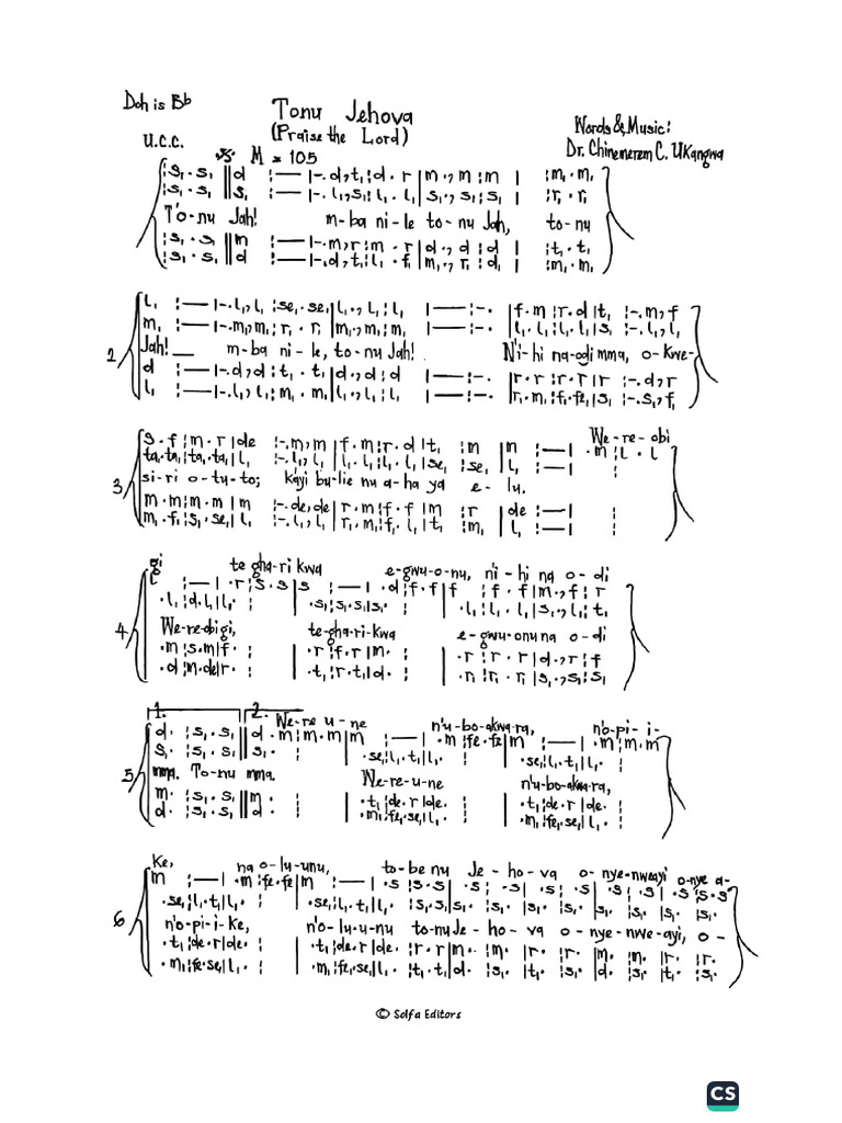 Tonu Jehovah | PDF