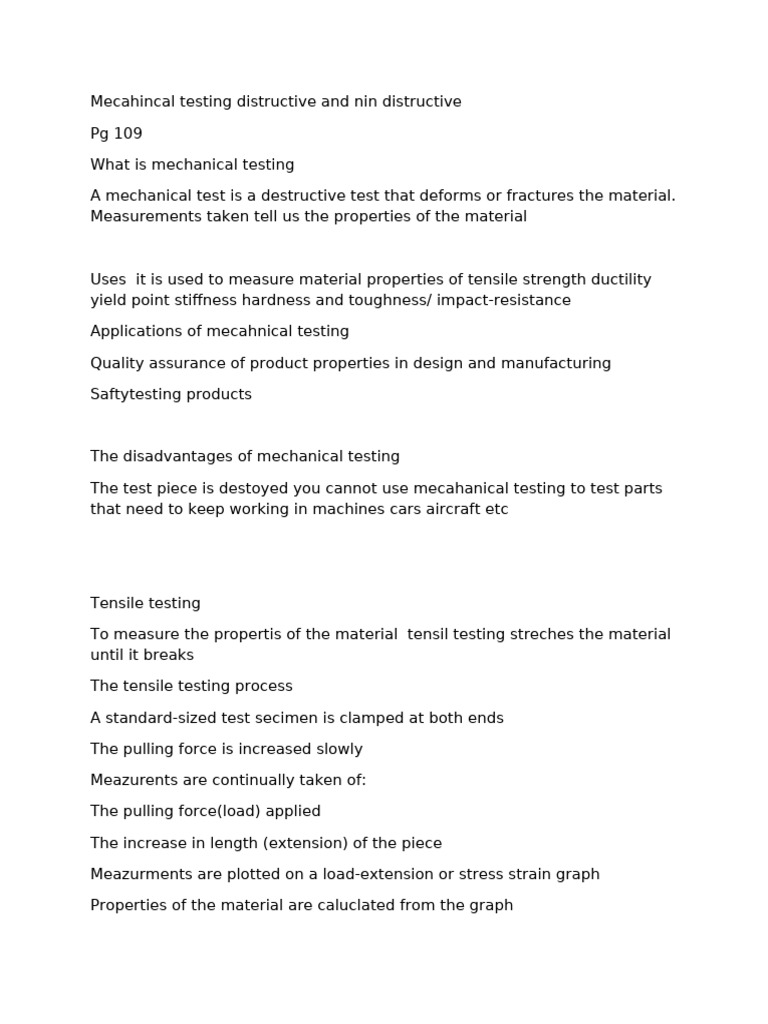 Mechanical Testing: Methods & Applications | PDF | Deformation ...
