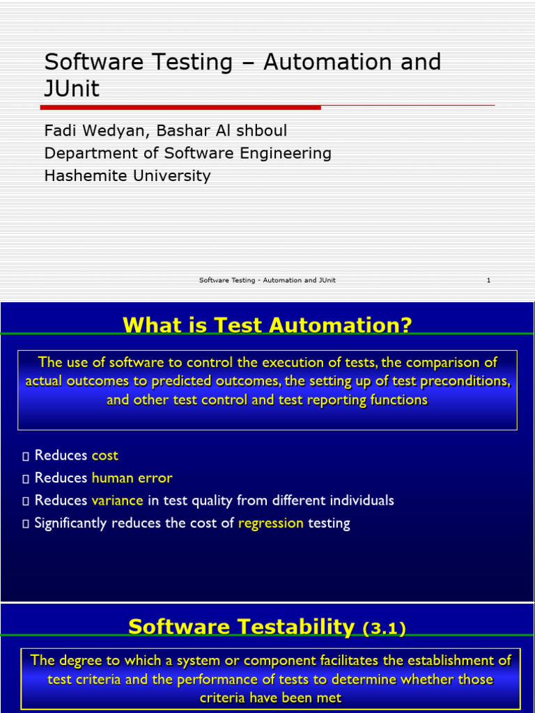 03-Test Automation JUnit | PDF | Class (Computer Programming) | Method ...