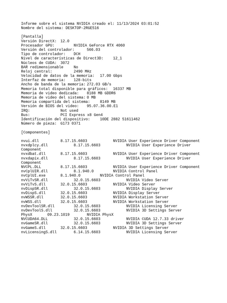 Nvidia system information 11 13 2024 03 01 52 pdf