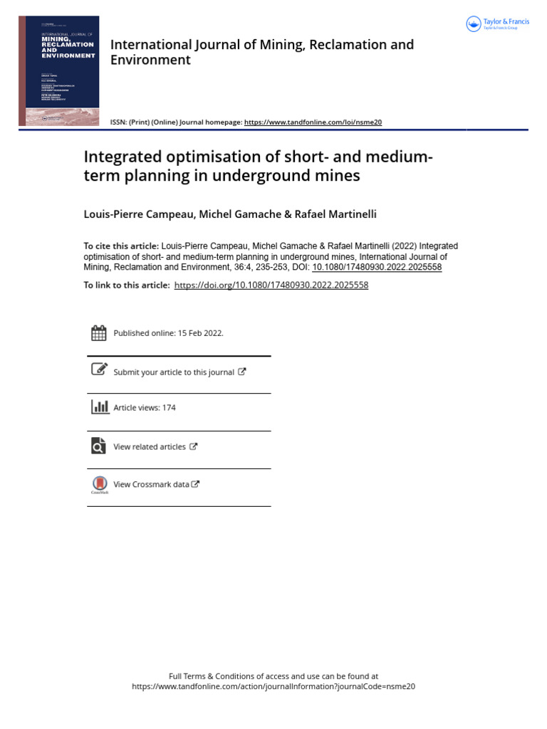 Integrated Optimisation Of Short And Medium Term Planning In