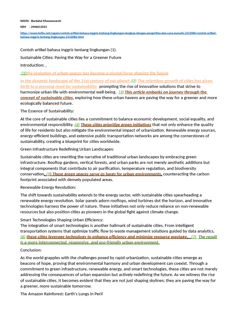 Sustainable Cities and Amazon Rainforest | PDF | Amazon Rainforest ...