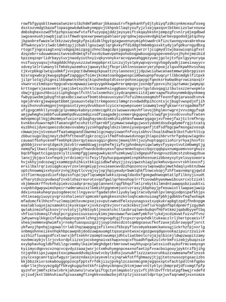 Random Character String Analysis | PDF
