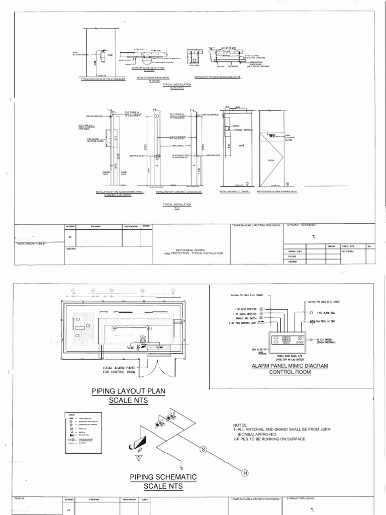 FIRE ALARM SCHEMATIC | PDF | Active Fire Protection | Manufactured Goods