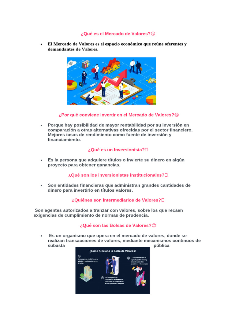 Mercado de Valores | PDF | Bolsa de Valores | Bancos