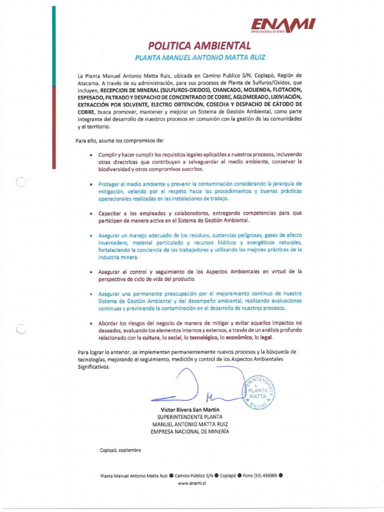 Politica de Medio Ambiente | PDF