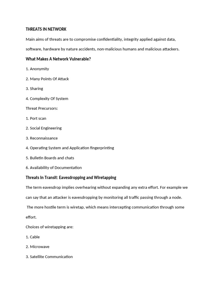 Network Threats and Security Measures | PDF | Firewall (Computing ...